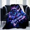 1PC Custom Name Butterfly Dreams Purple flannel blanket versatile,all-season throw suitable for the living room,bedroom,camping,travel,and gift