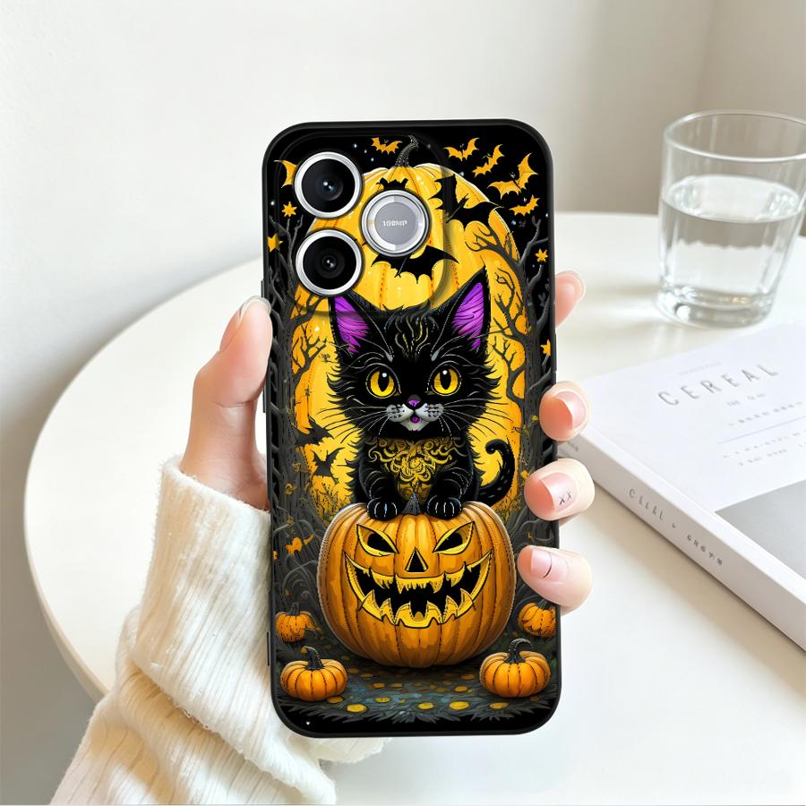 Halloween Cat Pumpkin Phone Cover Case for Honor 600 Lite X7 X8d 90 X9a X9d X6 X5b 8X 70 X8 X9c 200 400 Magic5 X6d X7d