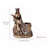 Resin Fortune Goddess Pen Holder Figurine Sculpture Luckydeity Statue For Home Study Room Entryway Housewarming Gift
