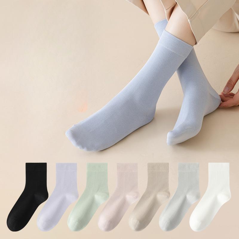Women's Spring and Autumn Fashion New 7A Antibacterial and Deodorizing Long Stockings