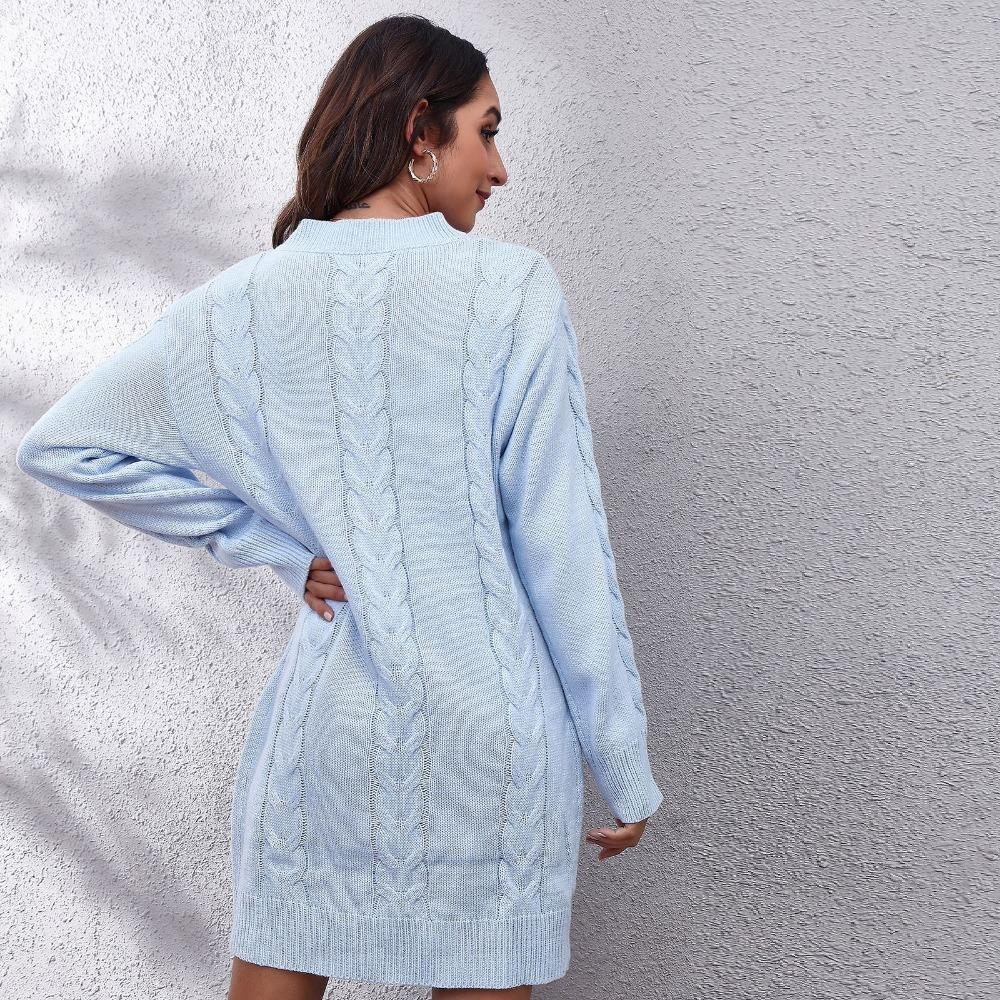 GMXIA Dámská móda Ležérní Jednobarevný potisk Podzim Zima Dlouhý rukáv S výstřihem do O Volné svetry Sukně