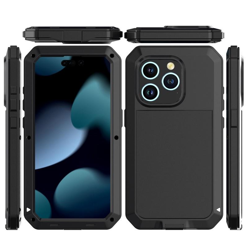 15 Plus/15 Pro Max Heavy Duty Shockproof Case IPhone Series Metal Full Body Protective Cover