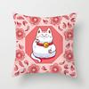 New Style of Lucky Cat Series Pillowcases, Home Office Sofa Pillow Cushion Covers, Seats