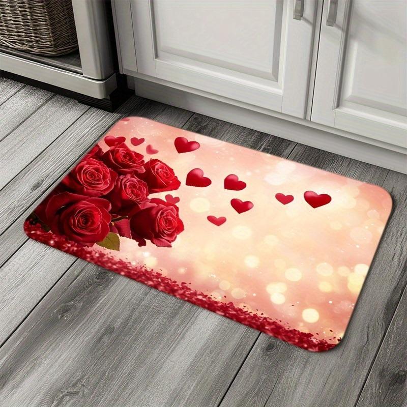 1PC Patriotic Star-Strippe Kitchen Rug Non-Slip Door Mat Pop Design Bathroom Rug Bath Mat Carpet for Home Sink Laundry Ecoreeree