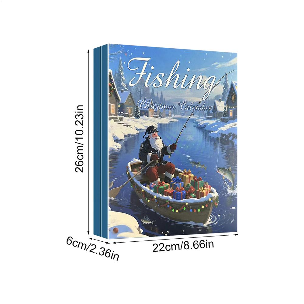 Fishing Lure Calendar 2025 Christmas Countdown 24 Days Christmas Countdown Calendar Fishing Tackle Lures Festive Angling Bait M