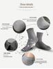 Men's Mid-Calf Cotton Socks - 5 Pairs Boxed Breathable, Sweat-Absorbent, Warm, Solid Colors for Autumn & Winter.