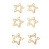 100PCS Star Shaped Funny Cute Paperclips Gold Color with Storage Box Cute Paper Clips 2.9*2.9cm Plastic-coated Metal