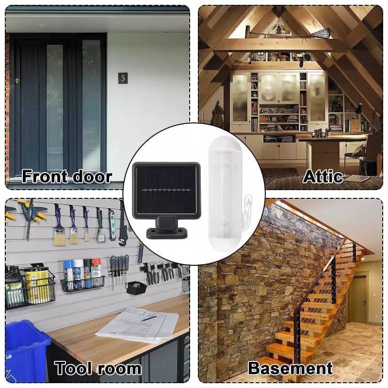 Solar Shed Powered Lights Led Light Rechargeable Garage Indoor Outdoor Garden