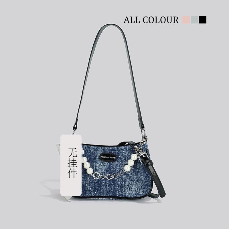 

Summer versatile small armpit bag niche high-end bag women s 2025 new messenger bag темно-синий