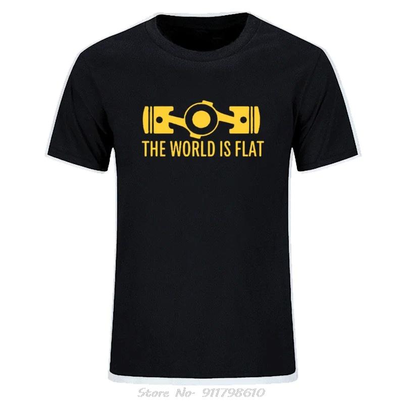 New Summer The World Is Flat Engine T Shirt Short Sleeve Custom T-shirt Style Men O-neck Cotton TShirt Fashion Streetwear Tees
