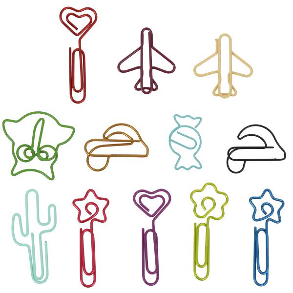40PCS Adorable Paper Clips Nonskid Sturdy File Card Clamps for Office ...