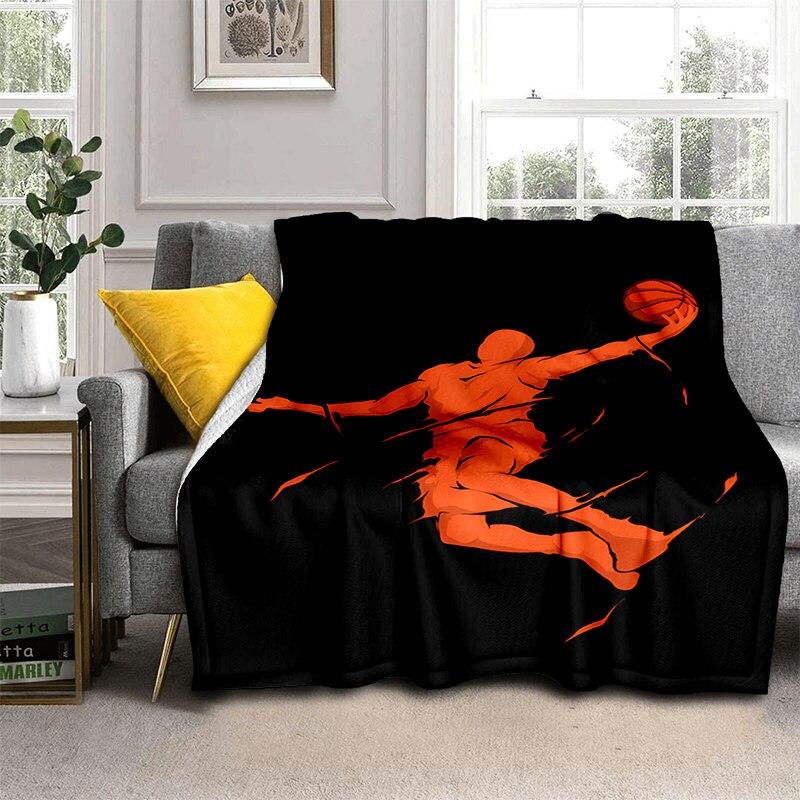 Basketball Creativity Blanket Cover Sofa Cartoon Blankets for Kids Adult Ultra-Soft Bed Warm Bedspread Bedding Decor