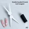 French Dual Ended French Cat Eye Magnet Tool Y-Shaped Plate Magnetic Auxiliary Tool Gel Polish Magnet Rod Tool Diy