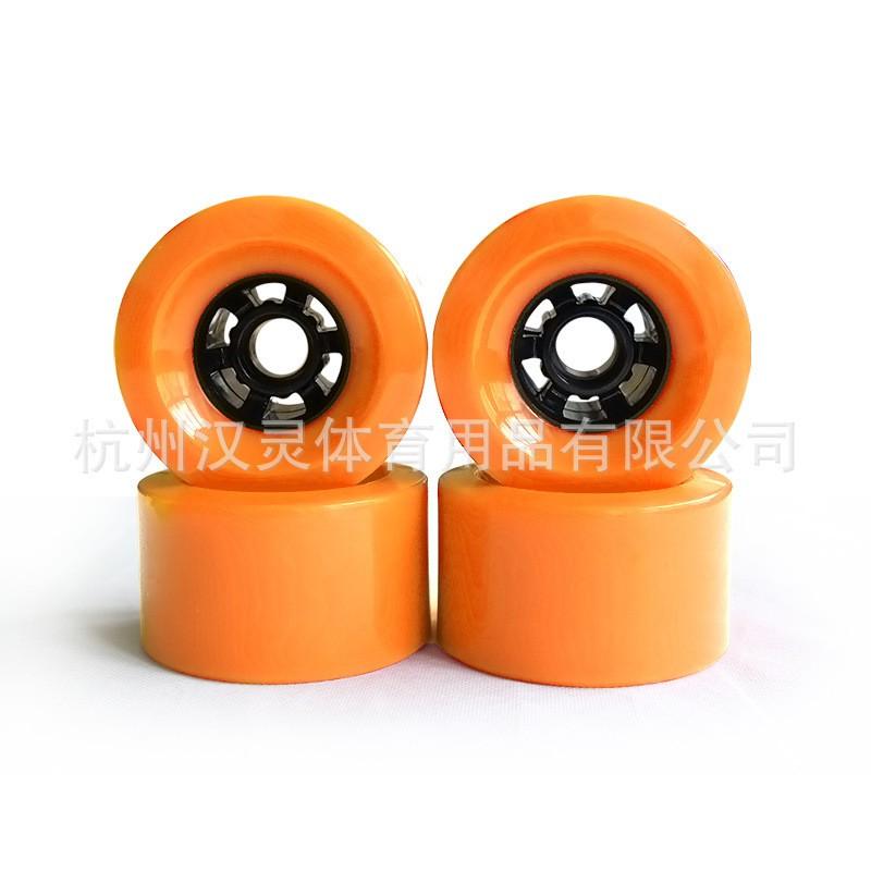 83mm PU Longboard Wheels 4-Pack Electric Skateboard Street Riding HR82A Hardness Shock Absorption Non-Slip With Axle