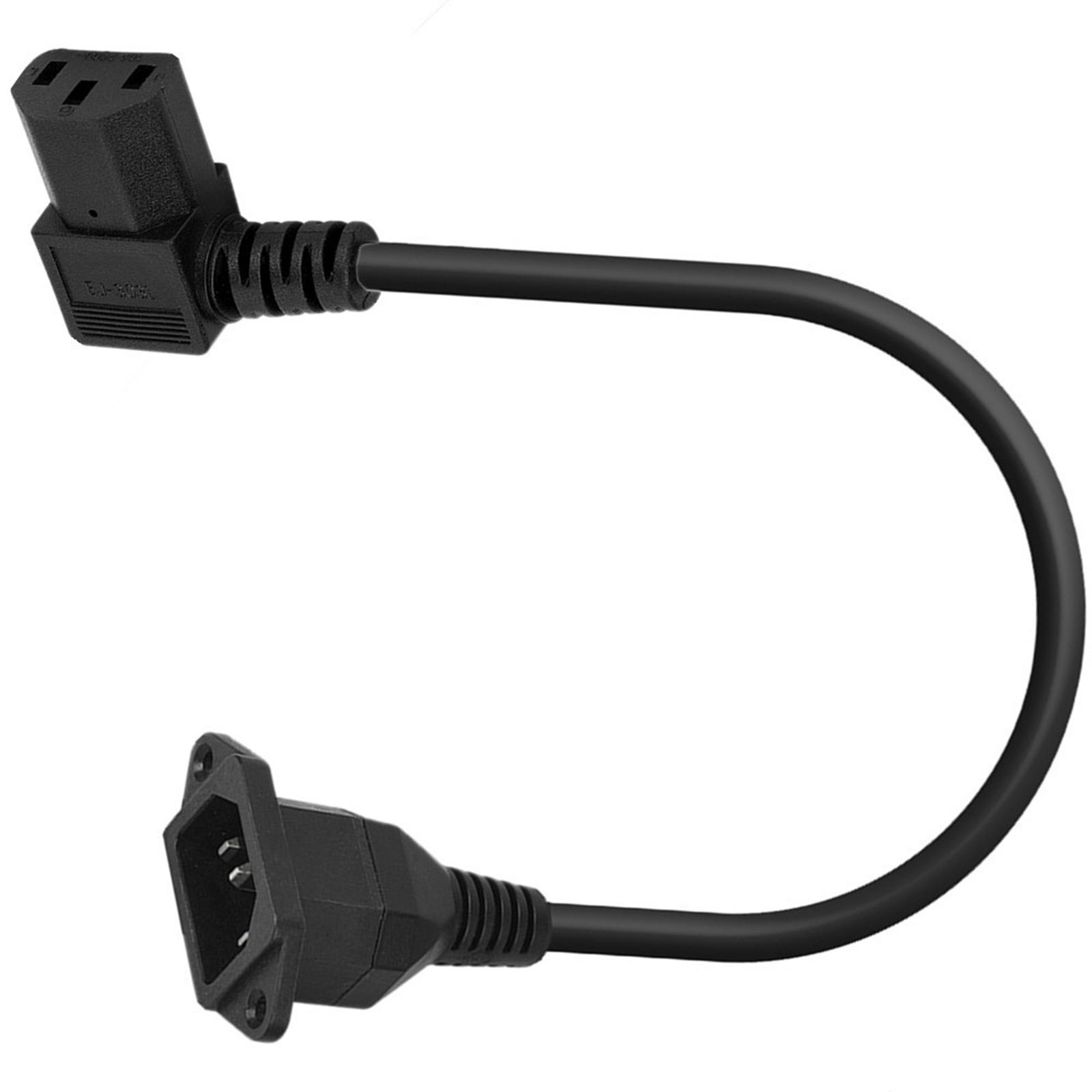 

90 градусів C13 Female to C14 Male з гвинтовим отвором Перехідник Подовжувач IEC320 C14 to C13 Вгору/Вниз/Ліворуч/Правокутний Шнур C