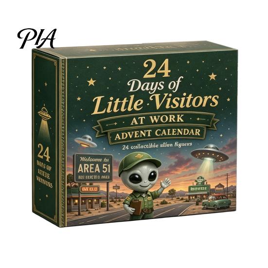 Collectible Alien Elf Figures 2026 Spirit Advent Calendar, 24-Day Countdown Mini Figure Set, Festive Home Decor Ornaments Fairy Christmas Ornament