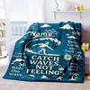 Surfing Theme Home Blanket Customize Your Names Comfortable Soft Lightweight Allseason Multipurpose Blanket For Picnics Sofas Offices Beds Living