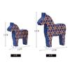 1 Pair Nordic Wooden Horse Ornament Cute Dala Horse Figurine Animal Statue Desktop Crafts for Home Living Room Office Decor Gift