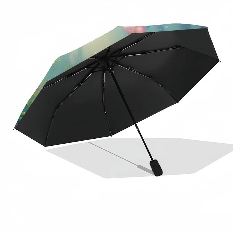 Chips and Dale, Forest Themed Automatic Opening and Closing Umbrella, Brightly Colored 8-rib Portable Umbrella, Suitable for Men and Women