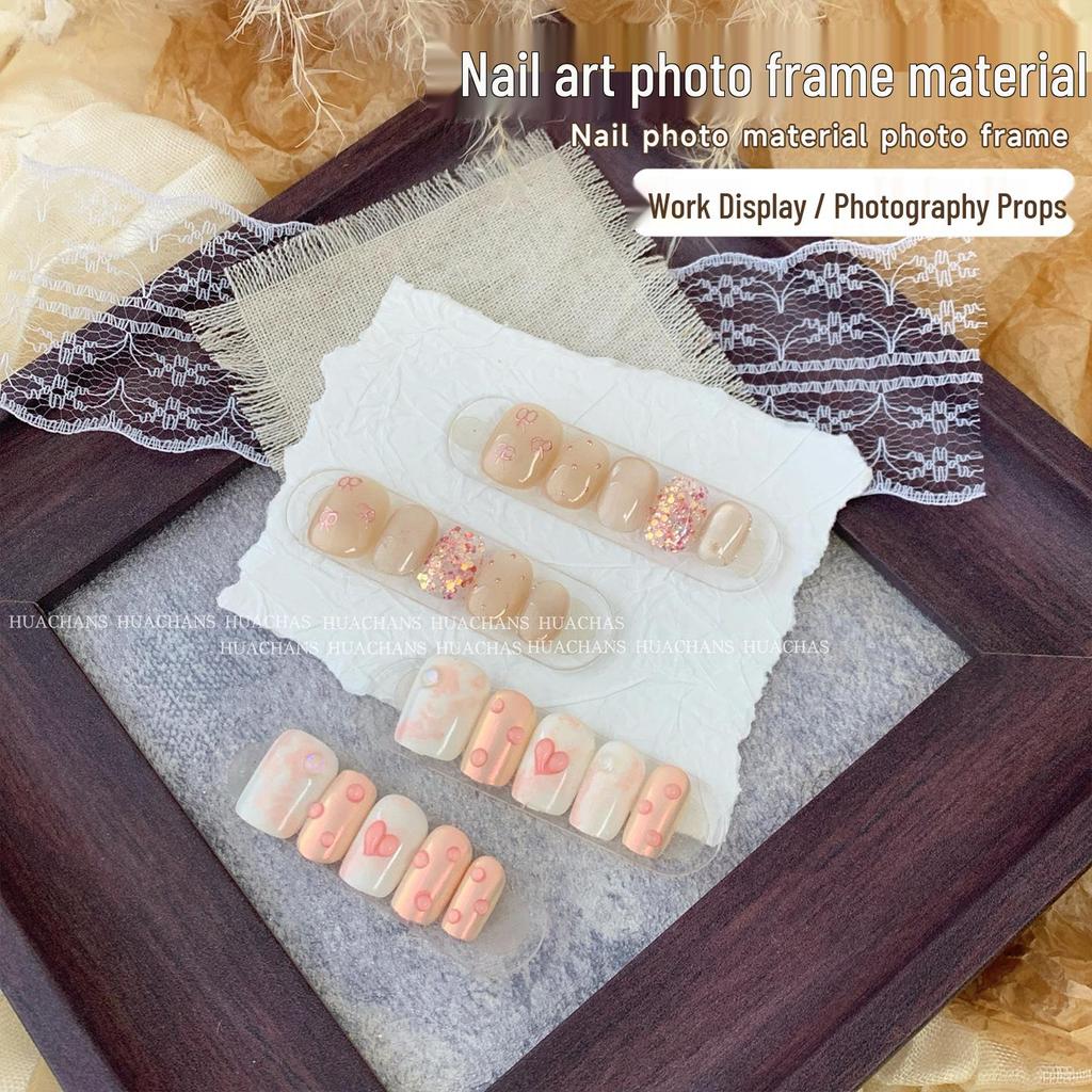 Walnuss-Kanten-Nagelkunst-Display-Rahmen mit ausziehbarer Massivholzplatte