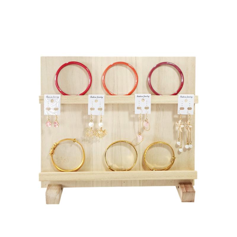 Wooden Multi-layer Earring Display Rack Earring Stud Storage Display Props Jewelry Storage Rack Counter Earring Jewelry Rack