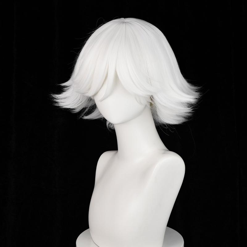 Anime Mi Zu Ki Cosplay Wig 33cm Short Pure White Wig Cosplay Anime Cosplay Wigs Heat Resistant Synthetic Wigs Hair