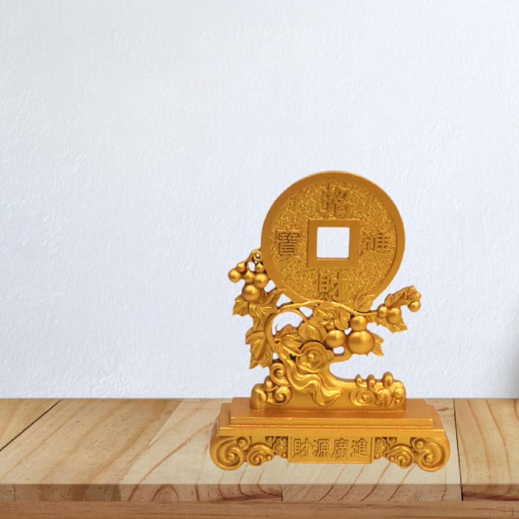 Feng Shui Statue Good Fortune Sculpture Wealth Lucky Figurine Metal Ornament for Office