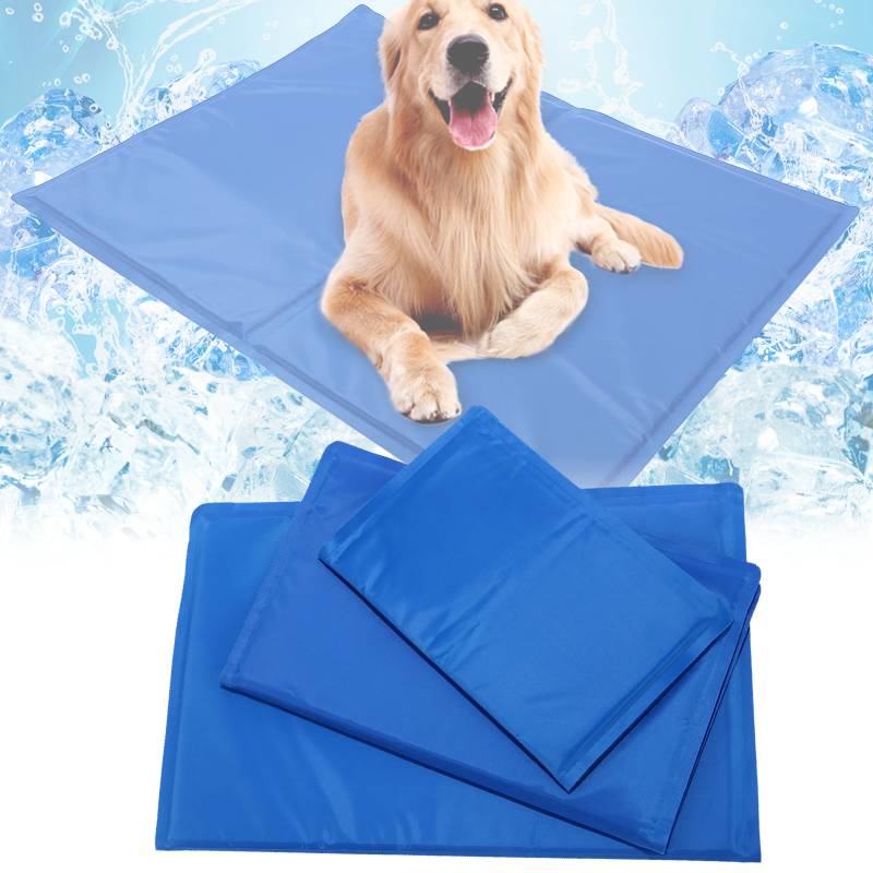 Pet Mat Gel Dog Cat Cooling Sleeping Pad Summer Pets Supplies Square Blue