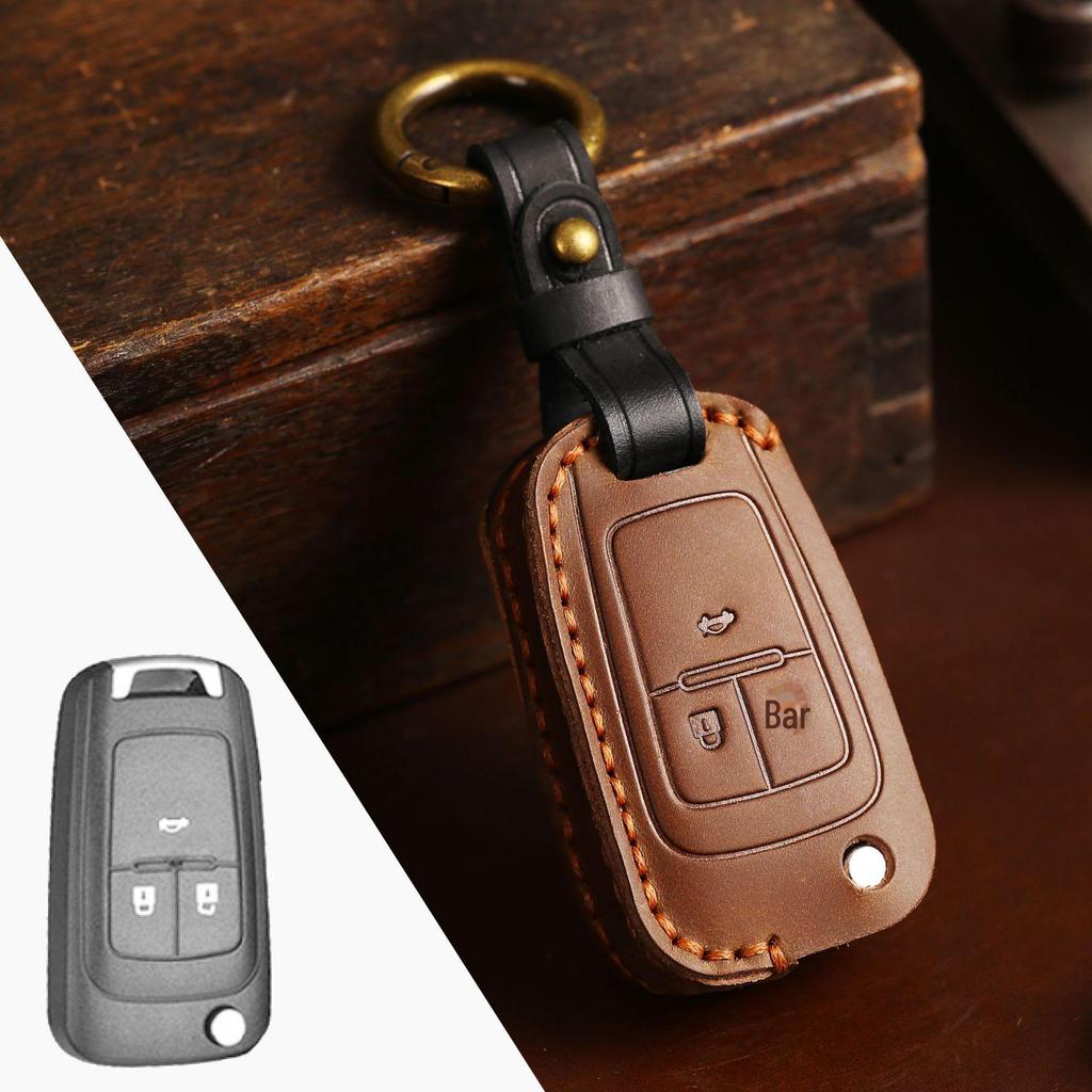 Handmade Leather Buick & Chevrolet Folding Car Key Cover