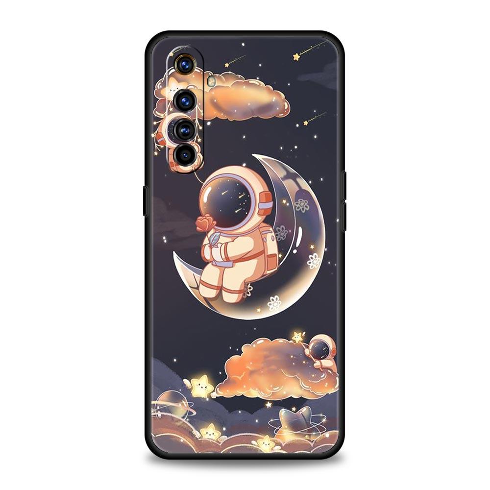 Cute Cartoon Astronaut For Realme 11 10 9 8 5G 7 6 GT2 Pro Plus C21 C11 C25 C35 Soft Cover For Realme GT Neo 2 3 3T Phone Case