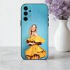 Stunning S-Sydney S-Sweeney Attore Custodia per Telefono Per Samsung Galaxy A73,A72,A71,A70,A53,A52,A51,Cover Nera in Morbido Silicone