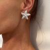 Ocean Style Starfish Stud Earrings: European & American Beach Party Jewelry