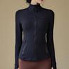 Women's Quick-Dry Slim Fit Yoga Jacket - Stand-Up Collar, Zipper, Long Sleeve for Running & Cycling In Autumn