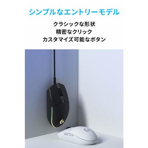 Logitech G Gaming Mouse G203 Wired Gaming Mouse USB Connection G203-WH Lightweight 85g LIGHTSYNC RGB 6 Program Buttons White PC windows mac [Final Fan