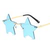 Star Shape Sun Glasses Funny Pentagram Eyewear Christmas Party Decoration Rimless Sunglasses Trendy Accessory