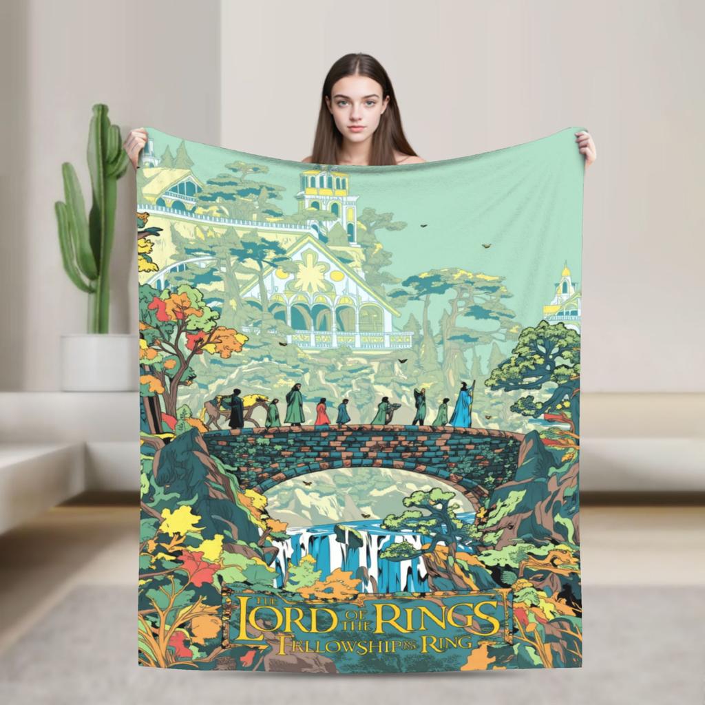L-Lords Of The R-Rings Plush Blanket Students Flannel Bedding Throws For Living Room Super Warm Design Quality Bedspread Gift
