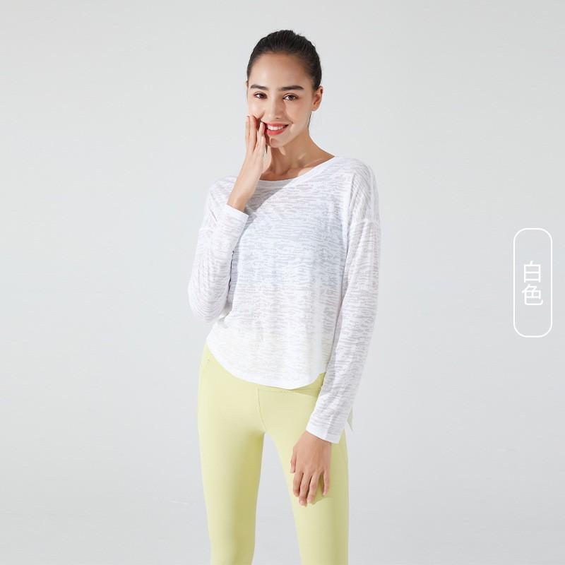 Womens Long Sleeve Quick-Dry Fitness Top - Breathable Stretch Gym Tee Running Yoga Workout Spring Fall