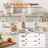 6pcs/set Food-grade Stainless Steel Measuring Spoon Anti-Scratch Sugar Coffee Powder Spice Scoop for Home Baking Daily Cooking
