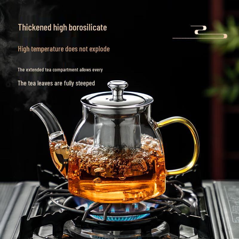 Niyepao Heat-Resistant Glass Teapot with Infuser