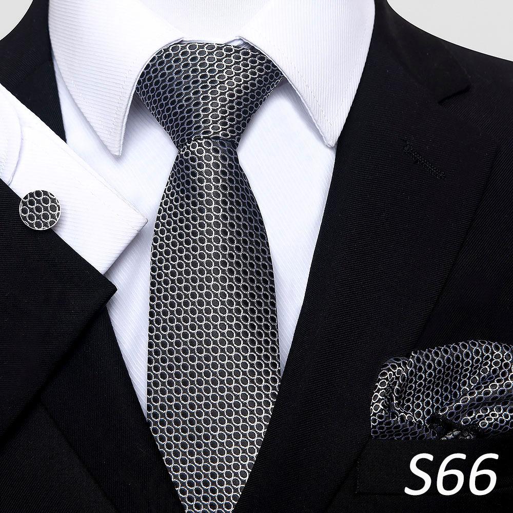 Men'S Tie Three-Piece Set Striped Flower Series Shang Tie