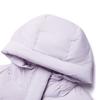 Li Ning Hot Pot Down Series Water-Resistant Hooded Casual Versatile Letter Dopamine Long Winter Down Jacket Women Outerwear Sea-Salt-Purple AYMU242-3