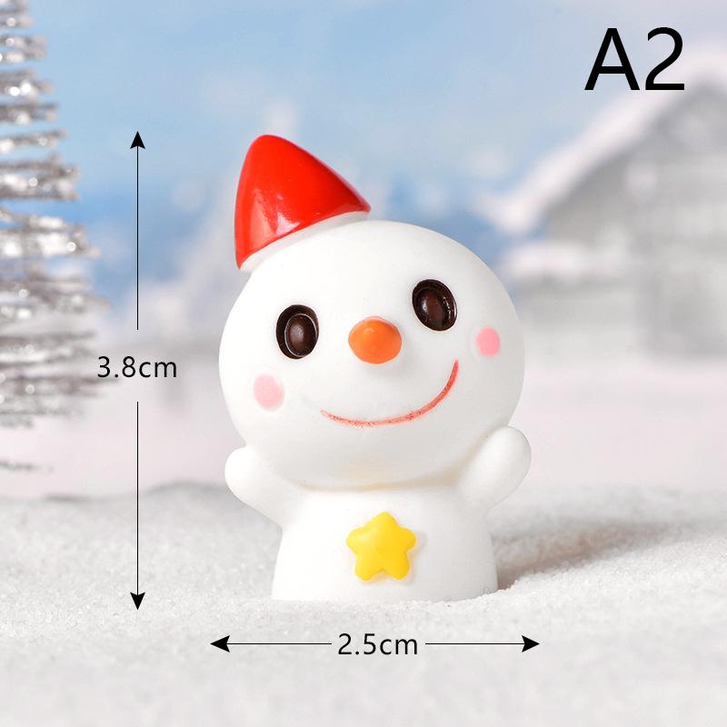 Мини смола Санта Клаус Снеговик Статуэтка Микро Ландшафтная Модель DIY Миниатюрная Садовая Статуэтка Новогодние Домашние Украшения