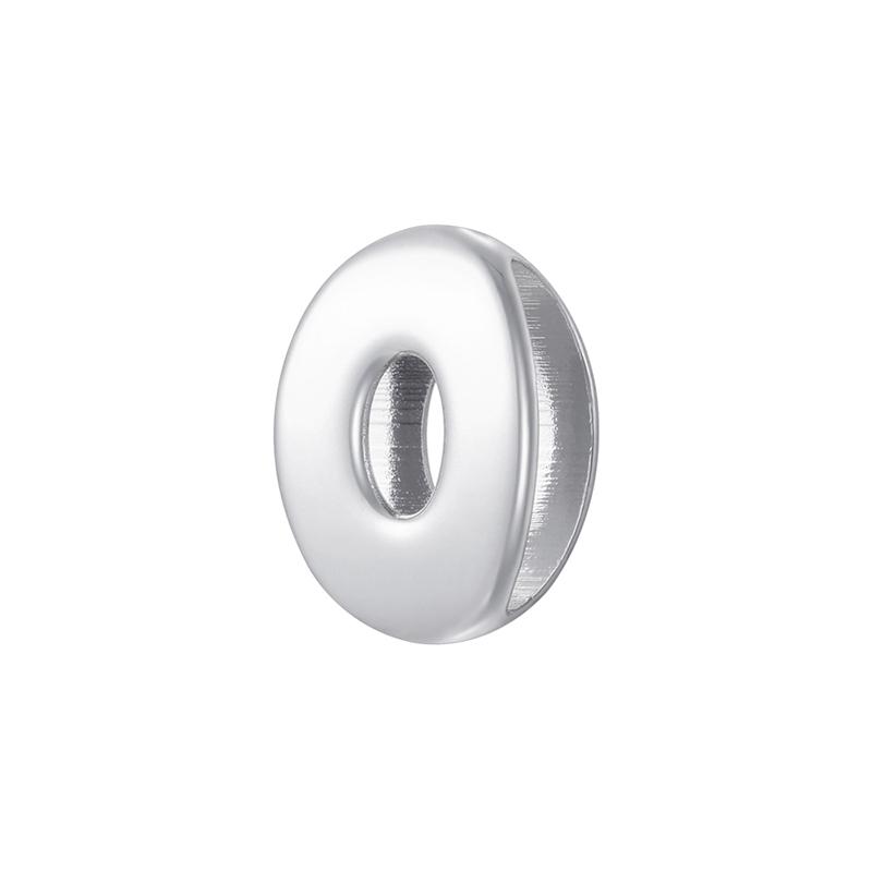 1Pcs Silvery Large/Small Polished Bead Letter Charm Pendant Suitable for Handmade Jewellery Accessories 1 Piece: VZ518