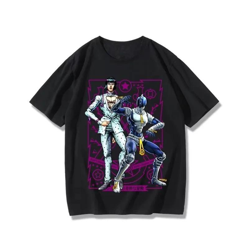 Jotaro Kujo Star Platinum Kira Yoshikage Printing Tops JoJos Bizarre Adventure Animation Derivatives TShirt High Street Tee