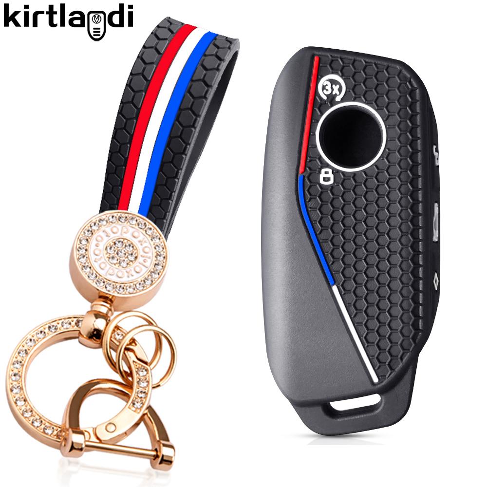 Silicone Holder Key Cover Accsesories For BMW X1 U11 Series 7 735i 740Li X7 I7 G07 LCI XM X1 2024 U 11 Car Key Case Keychain