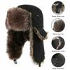 Winter Flaps Ski Hat New Bomber Hats Russian Ski Hat Faux Fur Hats Mens Women Unisex Warm Trapper Aviator Trooper Earflap