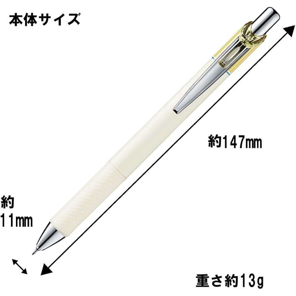 Pentel Ballpoint Pen Gel Ink Gel Crena 0.3 mm Mimosa Yellow Shaft BLN73LG-A Black 10