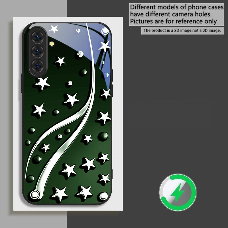 Deep Night with Stars For Samsung Galaxy S26 Ultra S20 FE S21 S22 + S23 Plus S24 Ultra 25 Edge  For Magsafe Glass Phone Casee