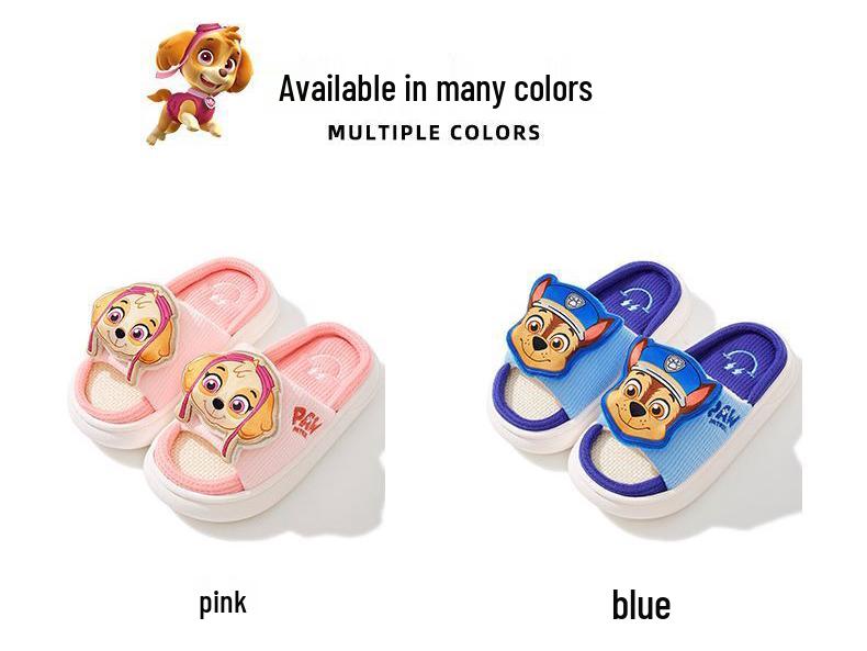Pantuflas de Interior Antideslizantes de Dibujos Animados 3D Paw Patrol para Niños y Niñas - Lino Primavera/Otoño