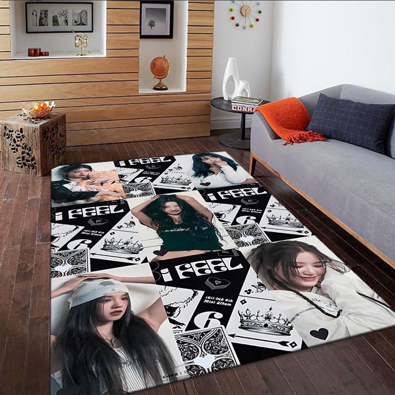 Kpop idle  Carpet, Kitchen Rugs, Yoga Mat, Non-Slip Mats, Rug for Bathroom, Living Room bedroom, Camping Rugs Christmas Gift